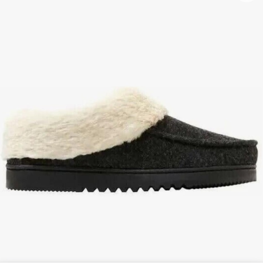 New Dearfoams Women Clog Slipper black Heather